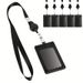 ID Holder With Easy Pull Buckle And Retractable Buckle, Brand Access Control Card Holder With Lanyard, Easy Pull Buckle, Work Badge, Employee Badge_voghion.com