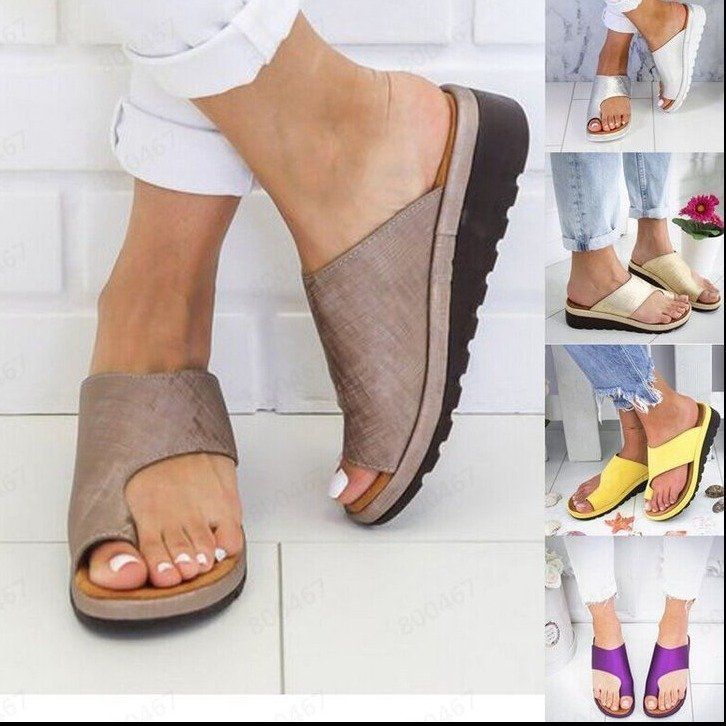 Damen Keilabsatz Clip-Toe Strand Hausschuhe Große Größe Damenschuhe Damen Hausschuhe_voghion.com