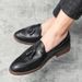 Spitzschuh Freizeitschuhe aus Leder Herren Hochzeitsschuhe Brogue Quaste Slip-On Höhe zunehmende Herrenschuhe Sehne unten Haarstylist Mode Schuhe_voghion.com
