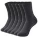 6 pares de calcetines grandes para hombre: absorben el sudor y desodorizan, ideales para otoño e invierno (media caña, negros, largos)._voghion.com