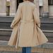 Langer Trenchcoat für Damen mit Gürtel – Fleecegefüttert, zweireihig, elegant und bequem für Herbst und Winter (XS-XXL)_voghion.com