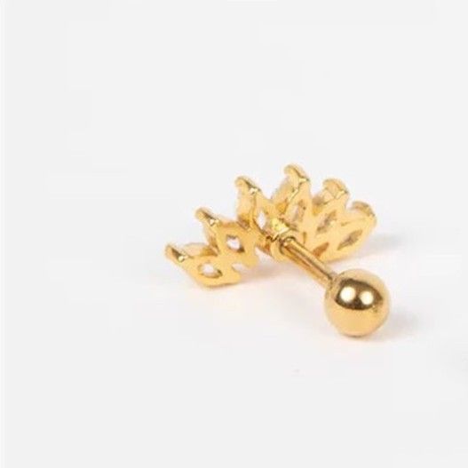 Orecchini a bottone alla moda con zircone a corona, eleganti e versatili, di alta qualità, con osso morbido e super fatato_voghion.com