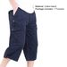 Weizhifu Dragkedja Capri Byxor Elastisk midja Casual Multifickor Hög midja Rak Cargo Shorts Streetwear_voghion.com