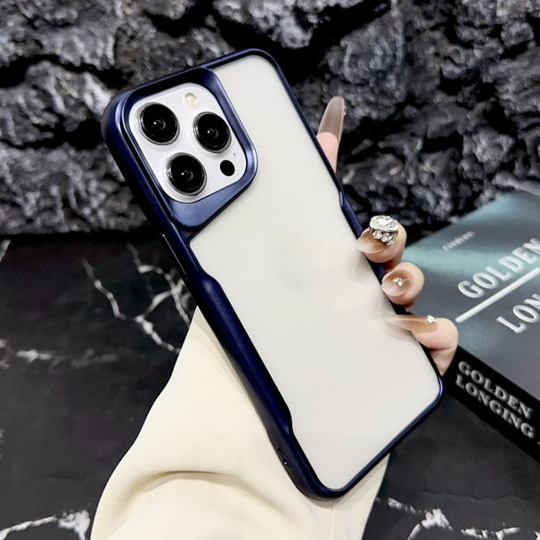 Luxury Electroplated TPU Soft Frame Phone Case for  11 12 13 14 15 Pro Max Plus Lens Protection High Transparent Back Plate Case_voghion.com