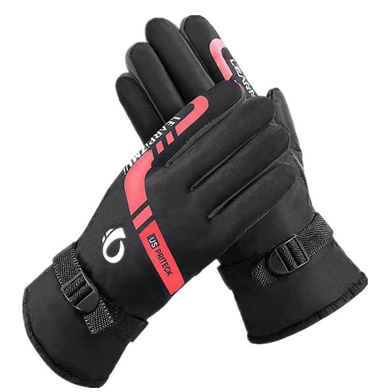 Gants de ski d'hiver unisexes pour hommes, plus velours épais, protection contre le froid, chaud, extérieur, équitation, moto, alpinisme, écran tactile, étanche_voghion.com