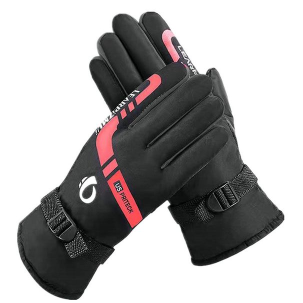 Gants de ski d'hiver unisexes pour hommes, plus velours épais, protection contre le froid, chaud, extérieur, équitation, moto, alpinisme, écran tactile, étanche_voghion.com