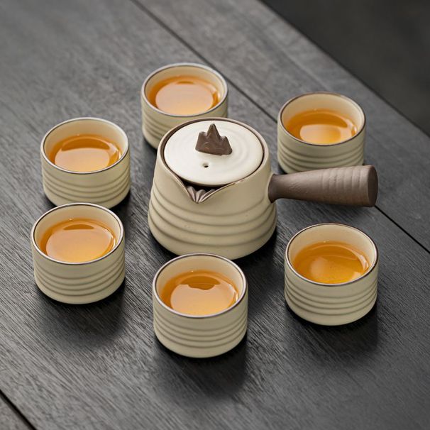Beige Ru Kiln Kung Fu Tea Set Luxury Office Reception Ceramic Household High-end Side Handle Teapot Gift Box_voghion.com
