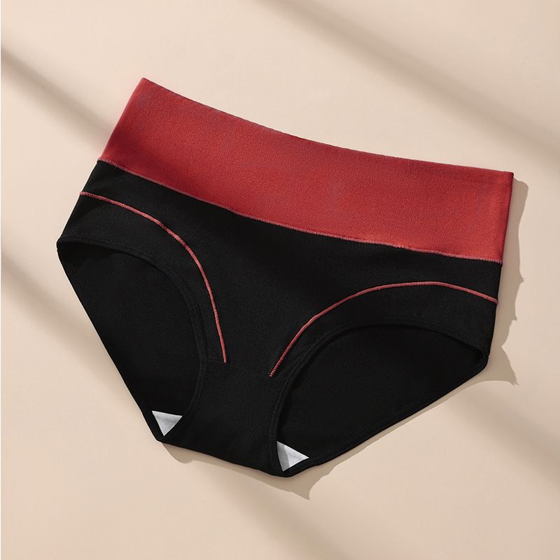 İç Giyim ve Pijama Modası Kontrast Renkli İç Giyim Külotları Yüksek Bel Büyük Beden Bol İç Giyim Külotları_voghion.com