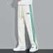 Men's Clothing Straight Leg Casual Sweatpants Men's Summer Loose Wide Leg Pants Thin Striped Versatile Sports Pants_voghion.com