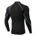 2025d Felpa con collo alto da uomo, a maniche lunghe, con collo alto, elastica, ad asciugatura rapida, per autunno e inverno, fitness PRO Sports Running_voghion.com