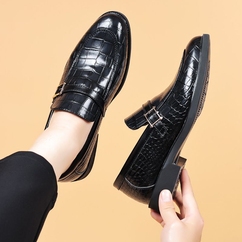 New Mens Casual Classic Designer Emed Leather Brand Comfortable Business Dress Shoes For Men Loafers_voghion.com