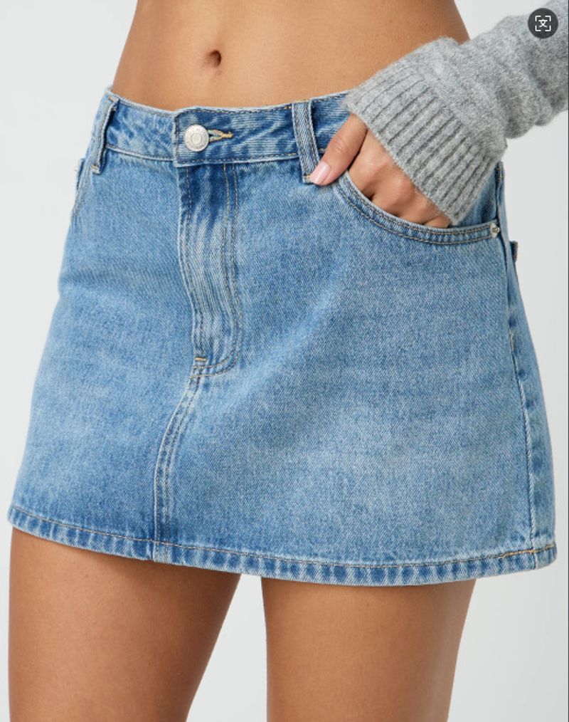 Women's Clothing Slim Casual Stretch Washed Denim Skirt_voghion.com