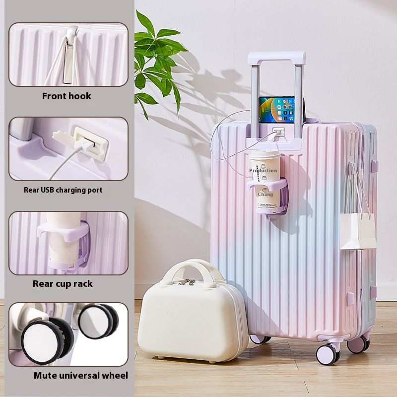 Uus gradient ja trendikas pagas, hea välimusega naistekäru, suure mahutavusega õpilase paroolikast, reisimine_voghion.com