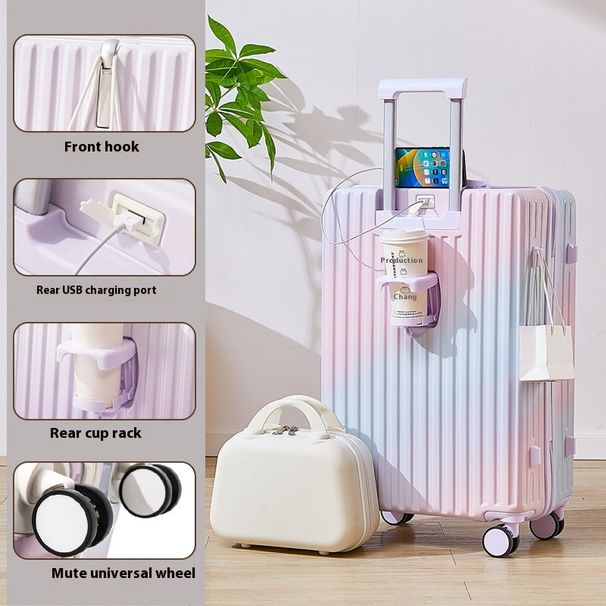 Uus gradient ja trendikas pagas, hea välimusega naistekäru, suure mahutavusega õpilase paroolikast, reisimine_voghion.com