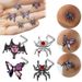 Hip-hop Rock Animal Bat Bow Knot Stainless Steel Copper Plating Inlay Rhinestones Zircon White Gold Plated Nose Studs_voghion.com