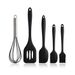 Set di 5 utensili da cucina in silicone, spatola, cucchiaio, accessori da cucina, utensili da cucina multifunzionali_voghion.com