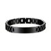 Bracciale 1PC in vendita calda in acciaio inossidabile leggero da uomo con segno curvo, cinturino in metallo con incisione._voghion.com