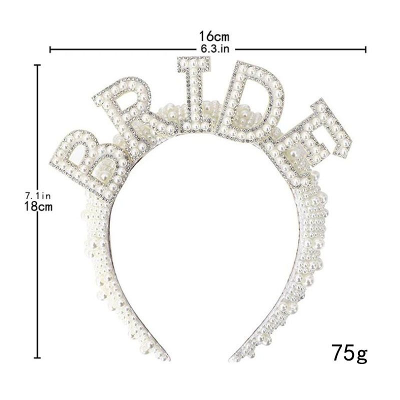 Creative Bride Pearl Hoops Ins Party, Engagement Dinner Decoration, Hair Accessories, Wedding Photography Props_voghion.com