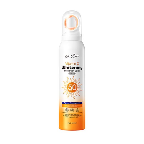 SADOER Vitamin C Whitening Refreshing Sunscreen Spray SPF50 + 150ml Isolation Sunscreen_voghion.com