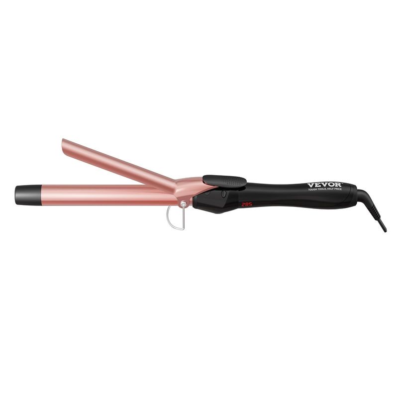 VEVOR 1-Inch Curling Iron Ceramic Hair Curling Wand For All Hair Types Rose Gold_voghion.com