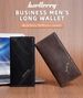 BAELLERRY New Men's Long Wallet European And American Business Style Multiple Card Slots RFID Theft Protection Made With Soft Leather Material_voghion.com