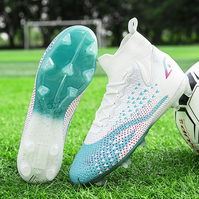 Leichte, bequeme High-Top-Fußballschuhe für Erwachsene für Studenten und Jugendliche, gebrochene AG-Trainingsschuhe mit langen Nägeln_voghion.com