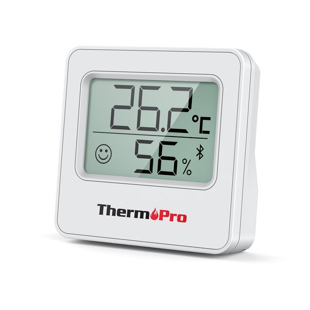 ThermoPro TP357 Digitales Bluetooth-Telefon-App-kabelloses 80-m-Smart-Innenthermometer-Hygrometer_voghion.com