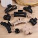 Multi-Style Claw Clip Set - Large Matte Back-of-Head Shower Updo Clips - Simple Elegant Shark Clip Collection_voghion.com