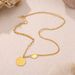 Retro Oval Letter Pendant OT Buckle Necklace With Cool Style Splicing Double-layer Titanium Steel Color Preservation Collarbone Chain_voghion.com