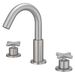 8 In. Widespread Double Handle High Arc Spout Bathroom Faucet In Brushed Nickel_voghion.com