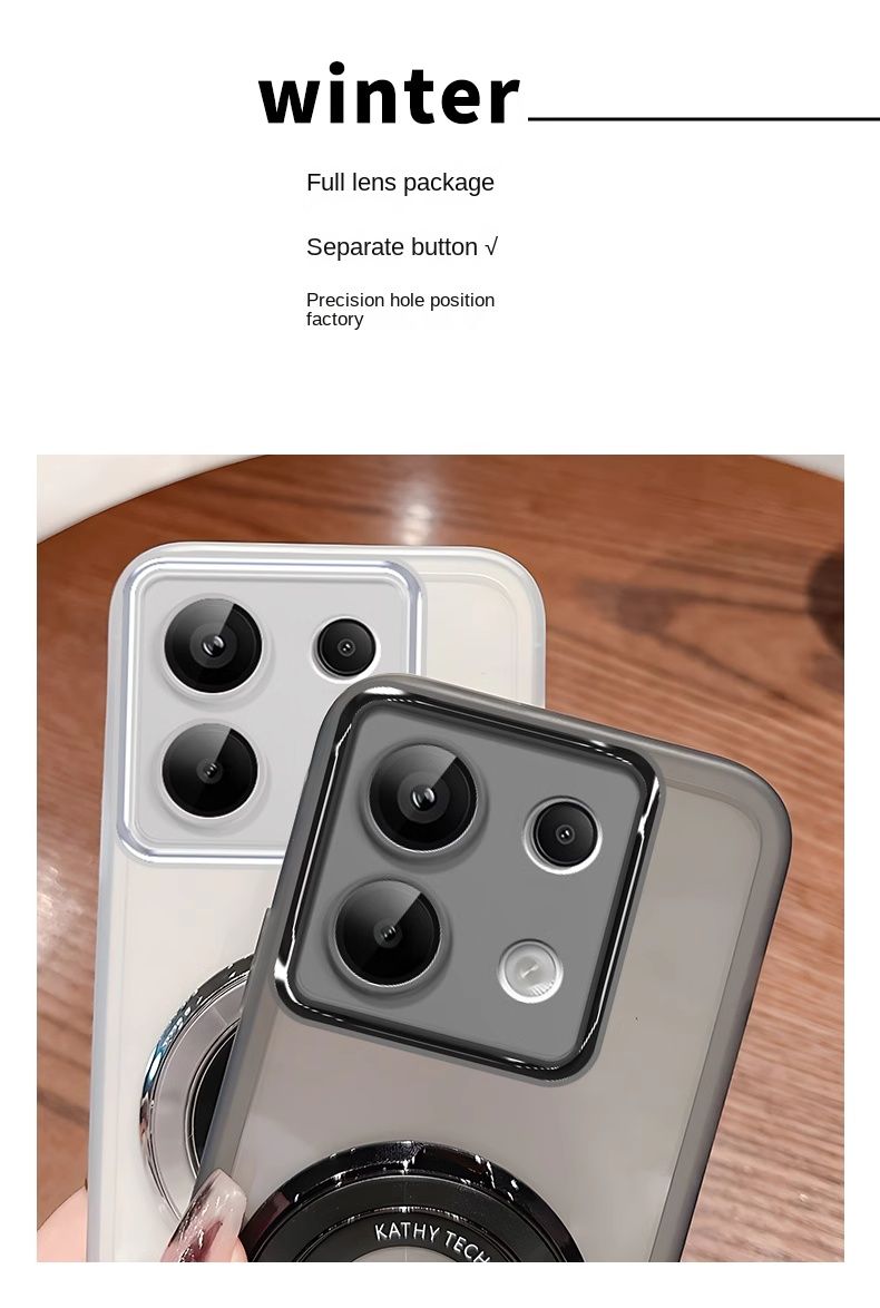 Pour Infinix Note 40 Pro 40Pro Plus Soft clear avec anneau magnétique support magsafe étui de protection arrière pour objectif_voghion.com