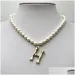 Collane con ciondolo 50 cm alla moda con perle autentiche 26 lettere girocollo con lettera iniziale dalla A alla Z collana in acciaio inossidabile con perline in metallo_voghion.com