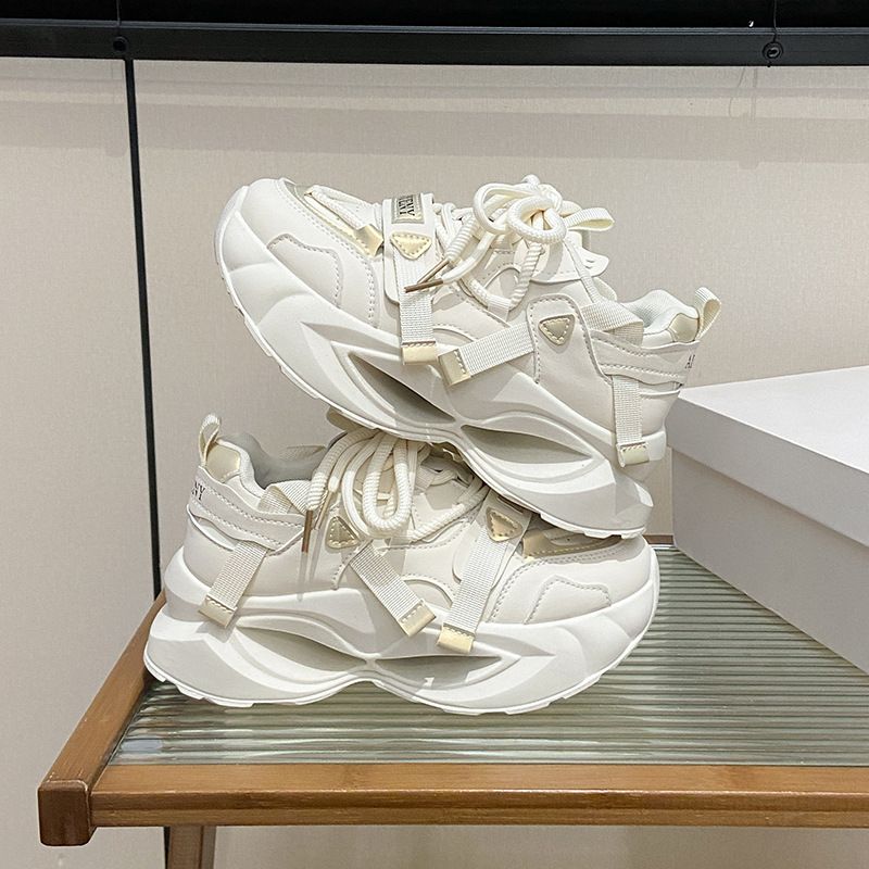 i Dad Shoes Female Student Sports Running Shoes Casual Shoes Platform Height Increase_voghion.com