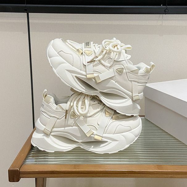 i Dad Shoes Female Student Sports Running Shoes Casual Shoes Platform Height Increase_voghion.com