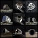 Totem Pattern Zircon Ring For Men Punk Dark Gothic Cool Style Fashion Jewelry_voghion.com