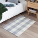 Felpudo de 45 x 70 cm con hilo de algodón tejido, a rayas de colores, absorbente, pequeño._voghion.com