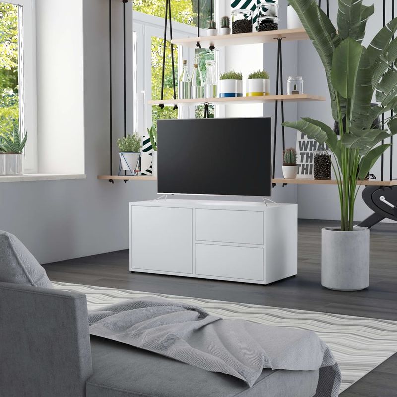 TV-Schrank Weiß 80x34x36 cm Holzwerkstoff_voghion.com