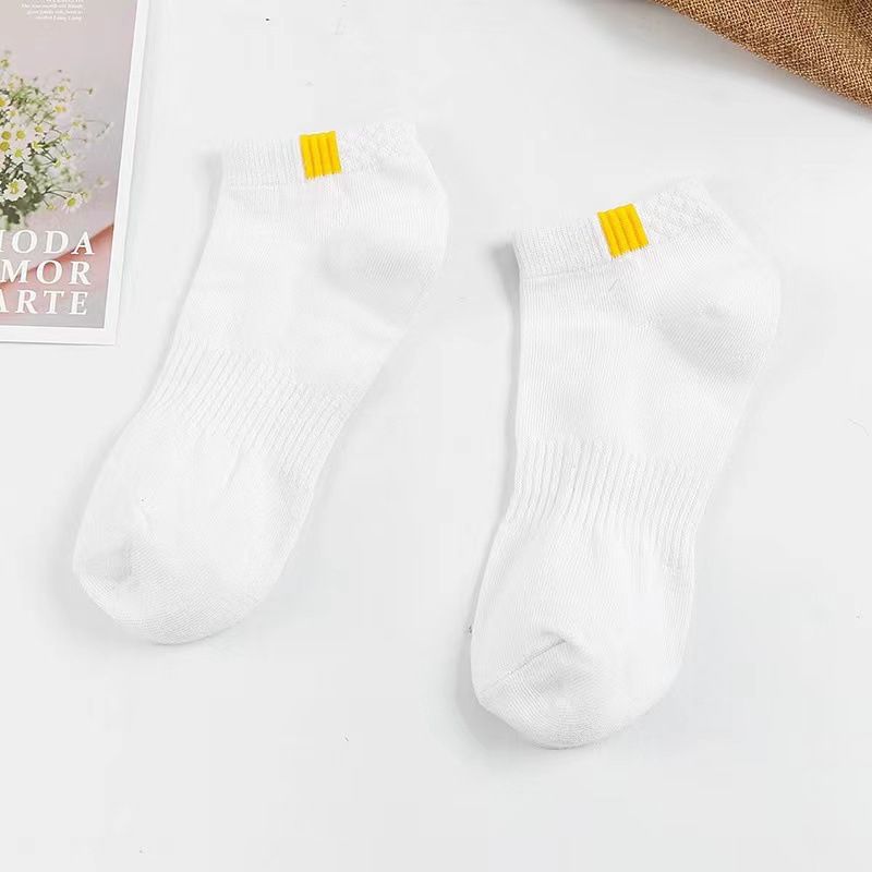 Pantalón corto casual deportivo transpirable que absorbe el sudor de color sólido con calcetines ocultos de longitud media para hombres y mujeres_voghion.com