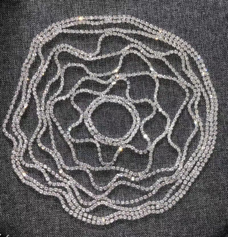 Braut Hochzeit Strass Accessoires Quaste Mesh Kopfschmuck Stirnband Leistung Laufsteg Accessoires_voghion.com