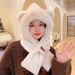 Cappello di peluche spesso e foderato in pile integrato, versatile, per protezione del collo, autunno inverno 2025 da donna_voghion.com