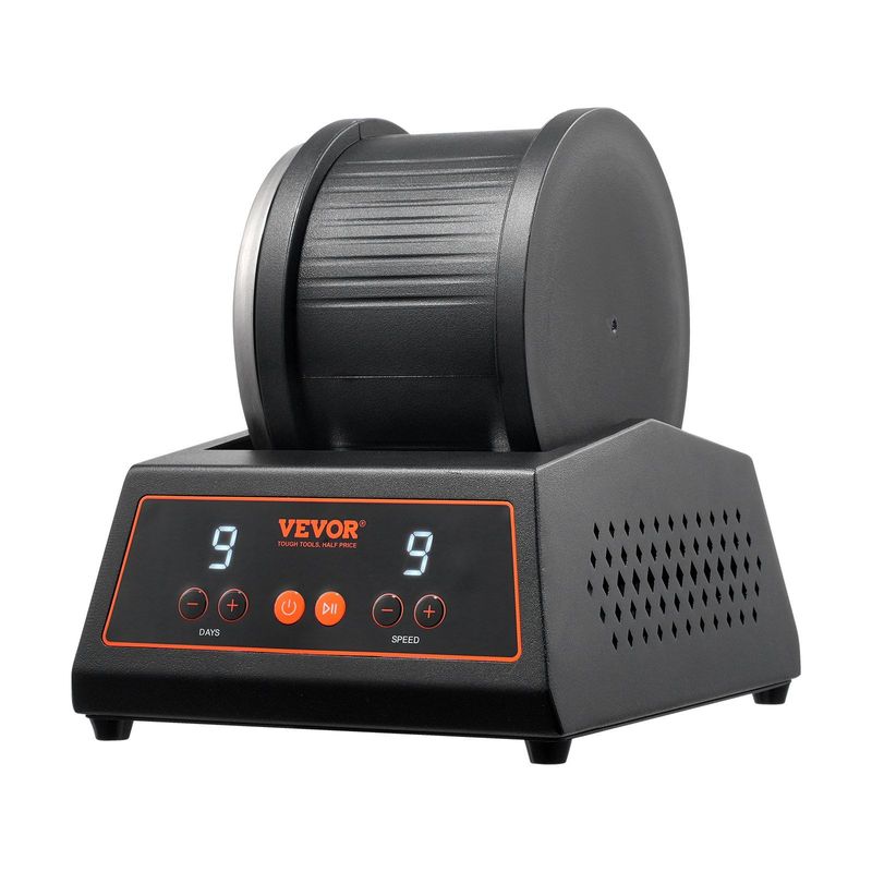 Rock Tumbler Machine 4 Lbs Rock Polishing Kit 9 Speed 9-Day Timer Steel_voghion.com