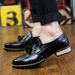 Britischer Stil Herren Business Trend Spitzschuh Koreanische Version Friseur Quaste Slip-On Lederschuhe_voghion.com