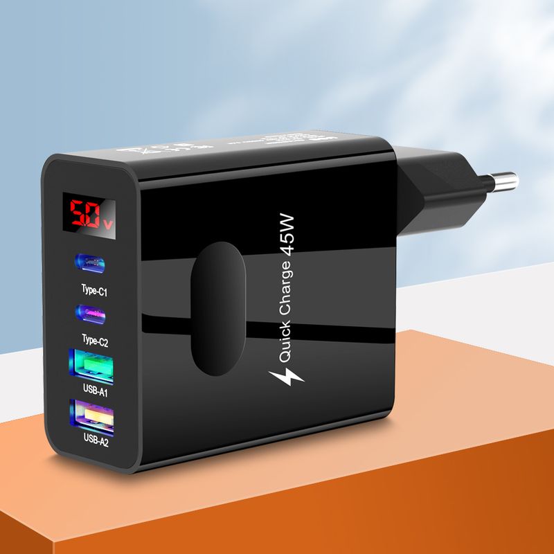 opladen Quick 3.0 45W USB cha Snel opladen telefoonadapter voor iPhone 14, 13, 12 Samsung Xiaomi Poco LED Type_voghion.com