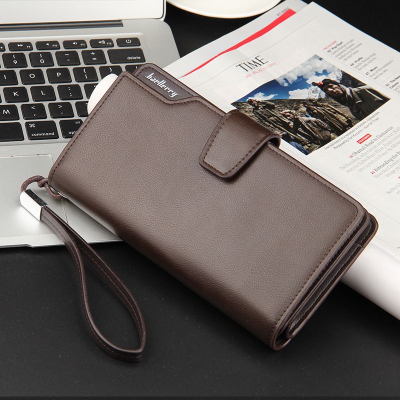Herrentaschen Herrenbrieftasche Baellerry Cross Border Retro Casual Clutch Dreifach gefaltete Brieftasche Multifunktions-Lange Handytasche_voghion.com