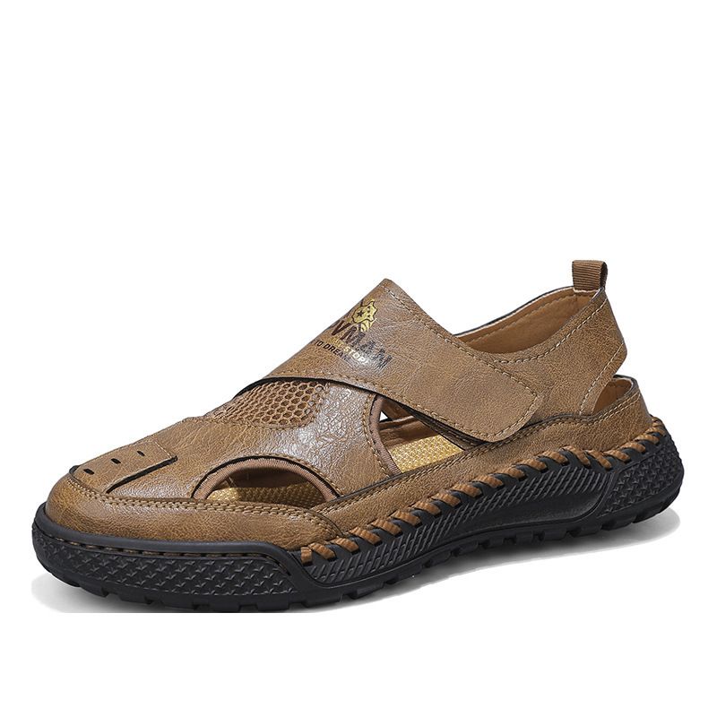 Live Streaming New Handmade Soft Soled Winter Casual Men's Leather Shoes Flat Bottomed Plus Size Loafers_voghion.com