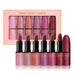 Matte Lipstick Set - 6 Velvet Bullet Lipsticks Gift Box, Long-Lasting & Highly Pigmented, Cruelty-Free & Vegan, Trendy Shades For All Skin Tones_voghion.com