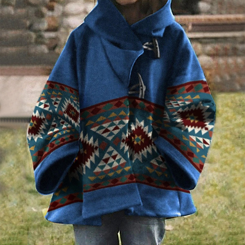 2024 Winter  Autumn/Winter New Women's Loose Printed Woolen Coat 5 Color 8 Size_voghion.com