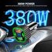 High Power Fast Car Charger 380W 4-Port Voltage Display USB Charging Adapter 2 PD Compact Design For Oppo IPhone Xiaomi_voghion.com
