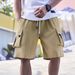 Herrenbekleidung Nylon Shorts mit elastischer Taille und großen Taschen_voghion.com