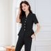 Grey Short Sleeved Professional Suit Women's Summer New Style Hotel Front Desk Reception Beauty Salon Jewelry Store_voghion.com